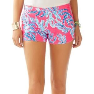 Lilly Pulitzer Side Zip Pink Samba Shorts 00